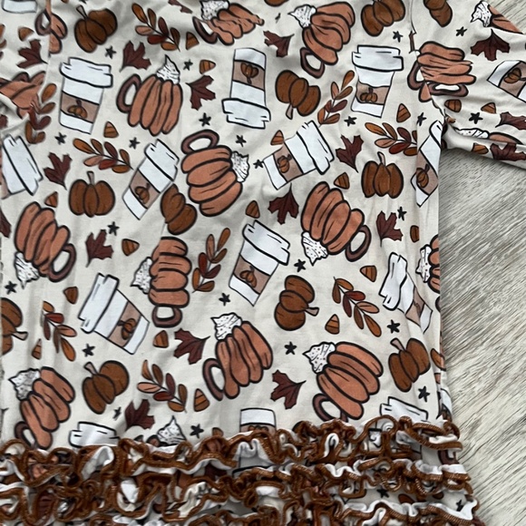 Pumpkin Spice Baby Ruffle Footed Romper | 12–18 Months - Picture 9 of 9